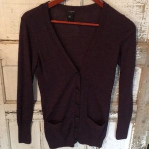 EUC Purple Longer Cardigan by Ann Taylor